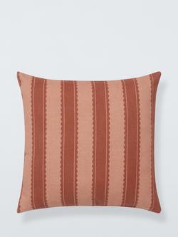 John Lewis x Sanderson Stripe Indoor/Outdoor Cushion, Madder