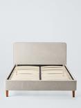 John Lewis Clyde Upholstered Bed Frame, King Size, Brushed Weave Grey