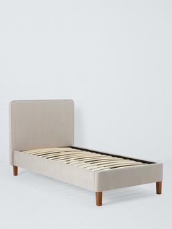 John Lewis Clyde Upholstered Bed Frame, Single, Brushed Weave Beige