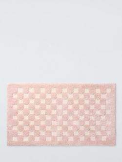 John Lewis Textured Checkerboard Bath Mat, Plaster