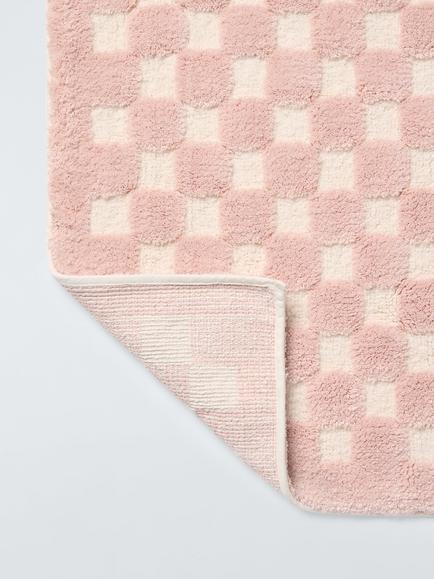 John Lewis Textured Checkerboard Bath Mat - view 2, Plaster