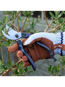 Burgon & Ball Striped Gardening Gloves, Blue - view 2, Blue