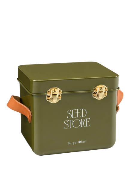 Burgon & Ball Mini Seed Storage Tin, Olive, Olive