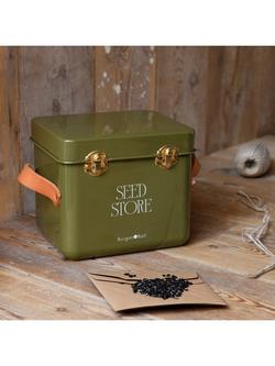 Burgon & Ball Mini Seed Storage Tin, Olive - view 2, Olive