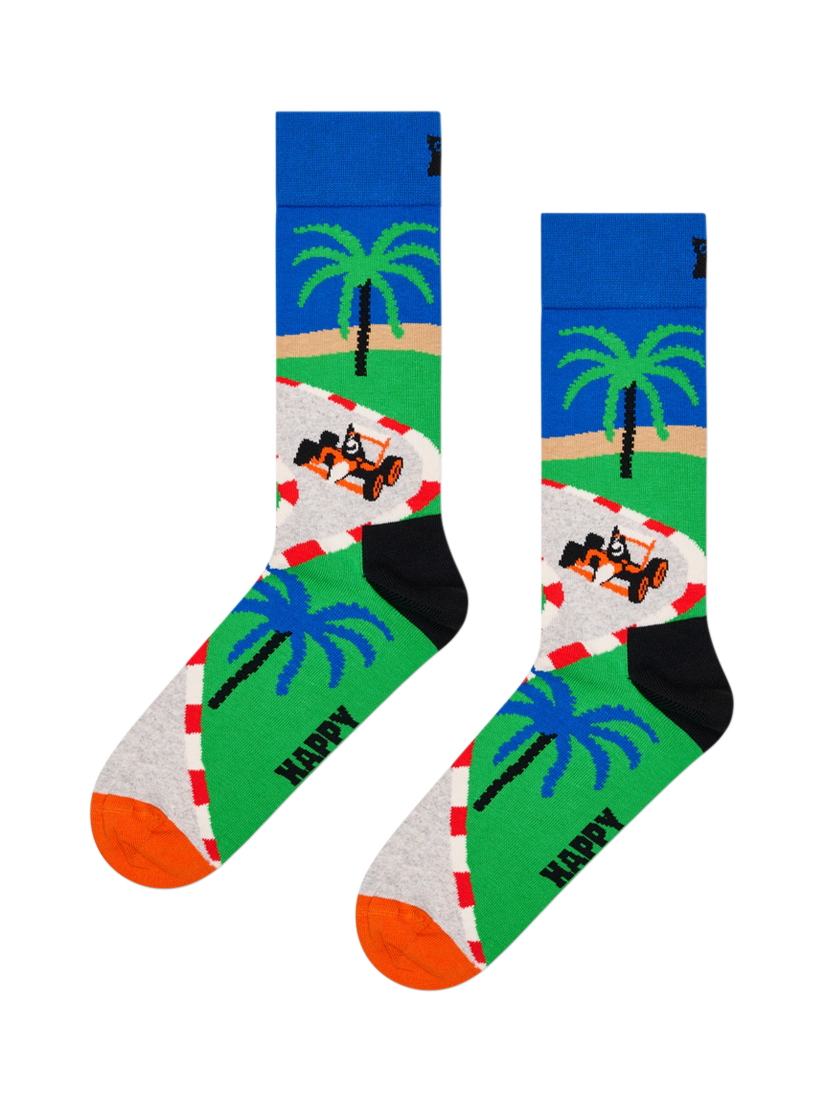 Product image 1 of 3, which shows Happy Socks Racing Socks, One Size, Multi
