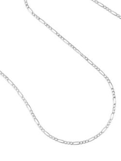 Tish Lyon Atlantis 9ct White Gold Figaro Chain Bracelet, Silver - view 2, Silver