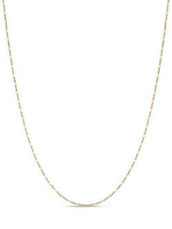 Tish Lyon Atlantis 9ct Yellow Gold Figaro Chain Necklace, Gold, Gold