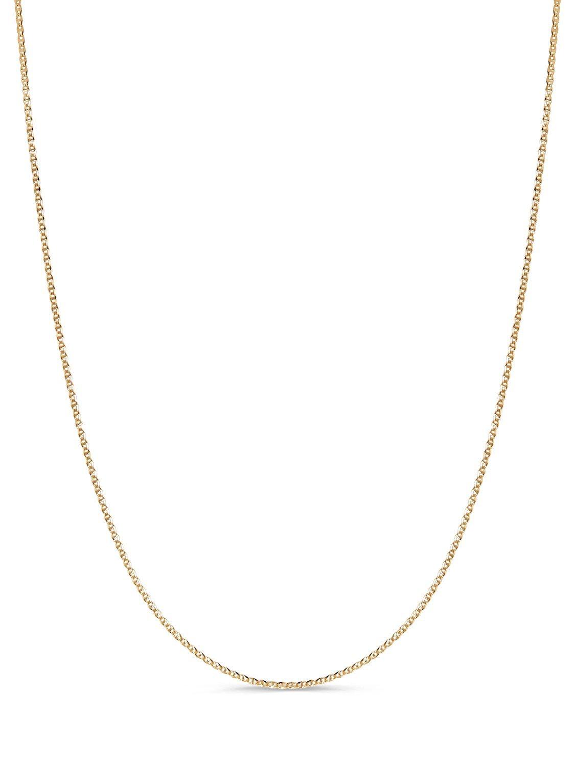 Product image 1 of 2, which shows Tish Lyon Cassandra 9ct Yellow Gold Oval Link Chain Necklace, Gold, 40cm