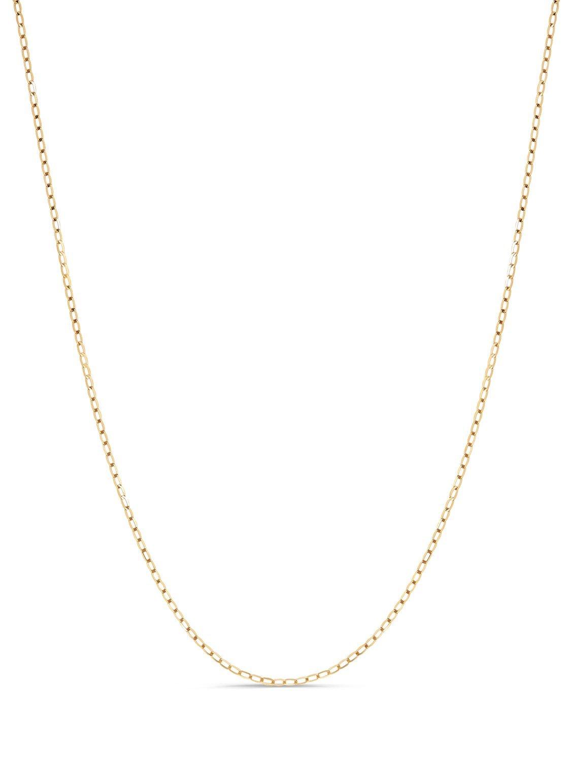 Product image 1 of 2, which shows Tish Lyon Nectar 9ct Yellow Gold Chain Necklace, Gold, 40cm