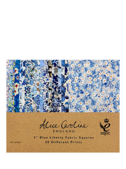 Alice Caroline Liberty Fabric Tana Lawn® Charm Squares, Blue, Pack of 20, Multi