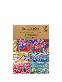 Alice Caroline Log Cabin Liberty Fabric Tana Lawn® Cushion Cover Sewing Kit - view 2, Multi