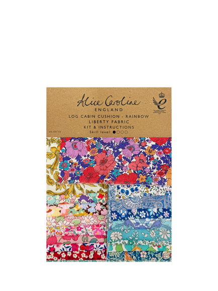 Alice Caroline Log Cabin Liberty Fabric Tana Lawn® Cushion Cover Sewing Kit - view 2, Multi