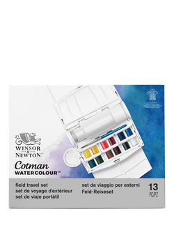 Winsor & Newton Field Plus Set Watercolour Paints, 12 Half Pans, Multi
