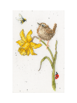Bothy Threads The Birds and Bees Cross Stitch Greetings Card Kit, Multi