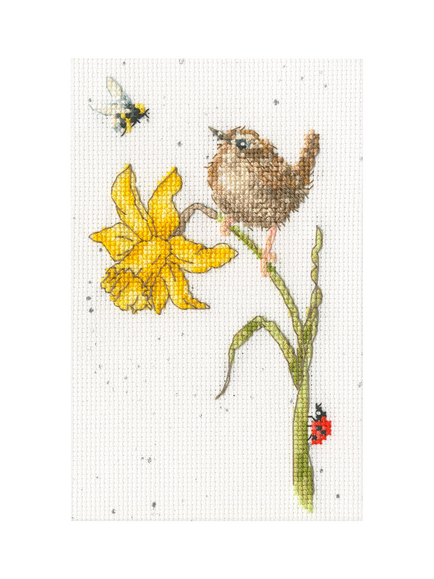 Bothy Threads The Birds and Bees Cross Stitch Greetings Card Kit, Multi