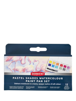 Derwent Pastel Shades Watercolour Paint Pan, Set of 12 - view 2, Multi