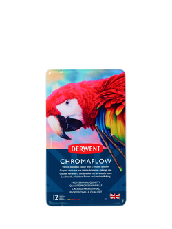 Derwent Chromaflow Colour Pencils Tin, Set of 12, Multi