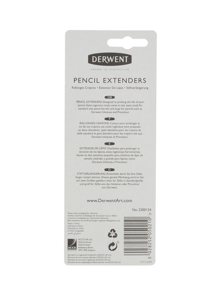 Derwent Pencil Extenders, Pack of 2 - view 2, Multi