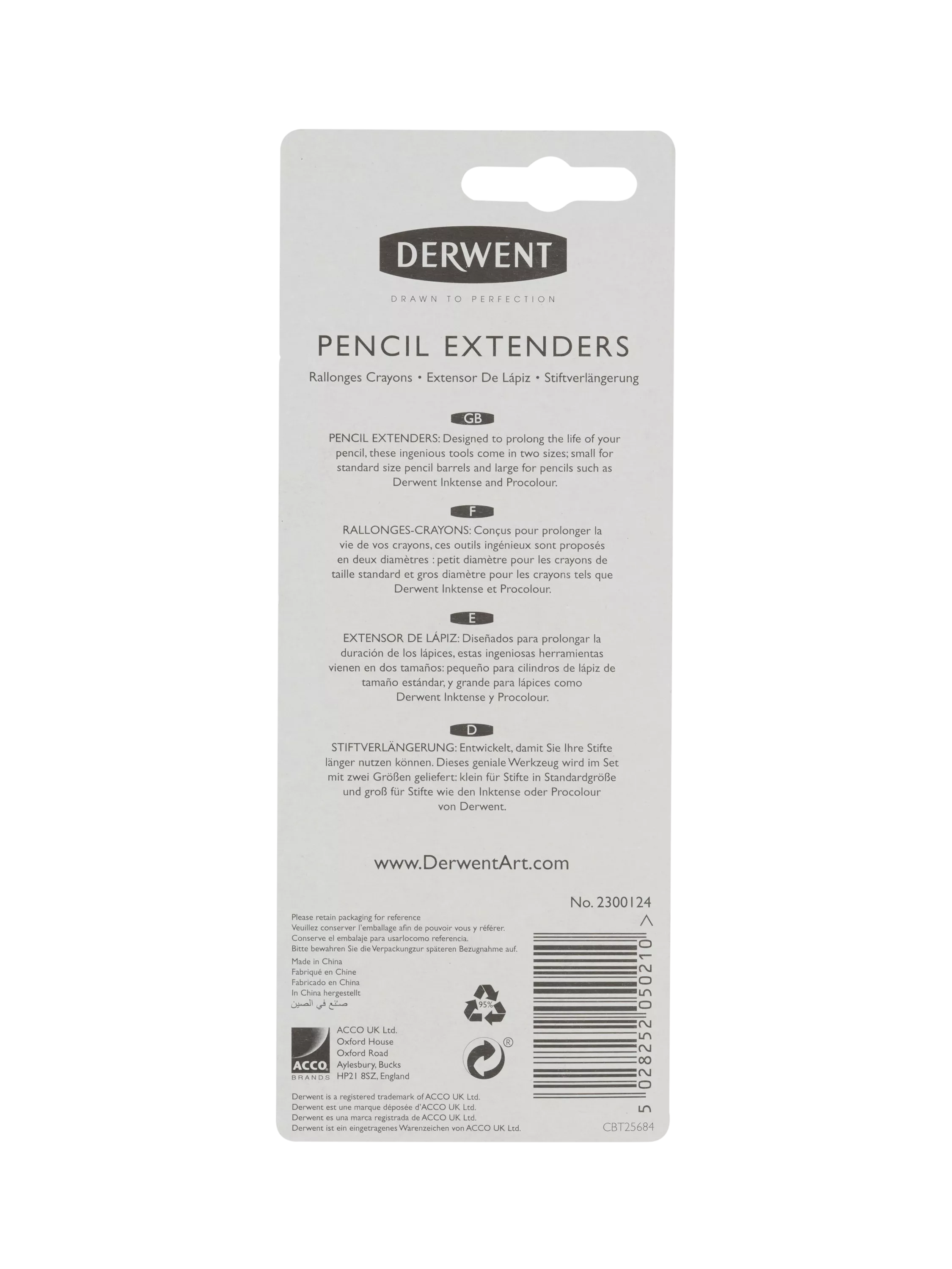 Derwent Pencil Extenders - Pack Of 2 (2300124)