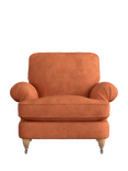Laura Ashley Beaumaris Armchair, Oak Leg, Bainton Terracotta
