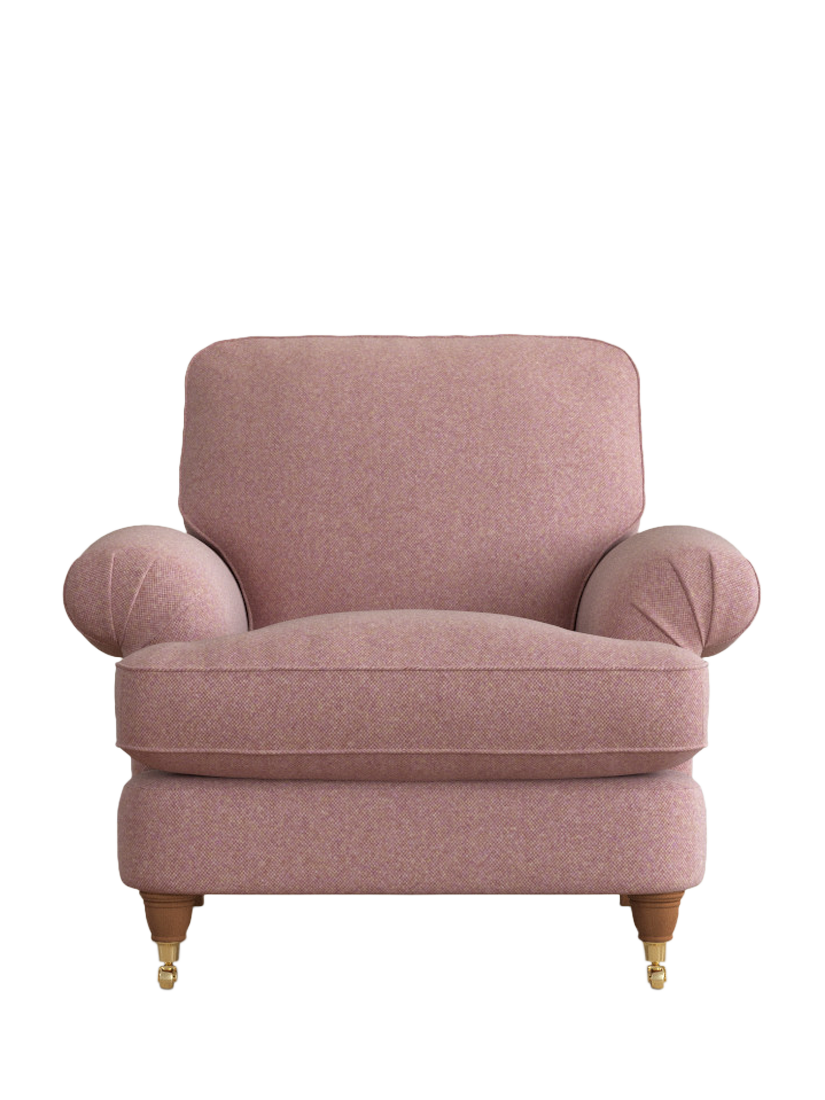 Beaumaris Range, Laura Ashley Beaumaris Armchair, Teak Leg, Anneliese Grape Purple