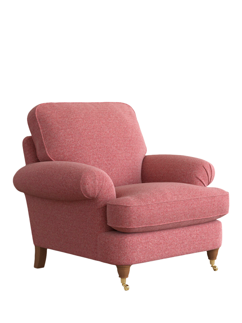 Beaumaris Range, Laura Ashley Beaumaris Armchair, Teak Leg, Anneliese Rosewood Red