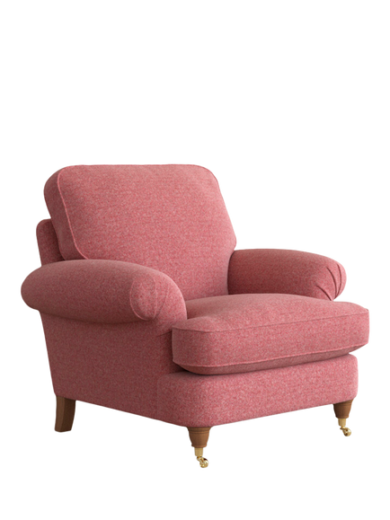 Laura Ashley Beaumaris Armchair, Teak Leg, Anneliese Rosewood Red