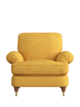 Laura Ashley Beaumaris Armchair, Teak Leg, Bainton Ochre Yellow