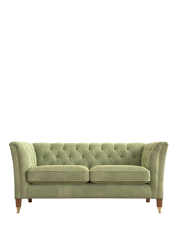 Laura Ashley Chatsworth Small 2 Seater Sofa, Teak Leg, Orla Fresh Green