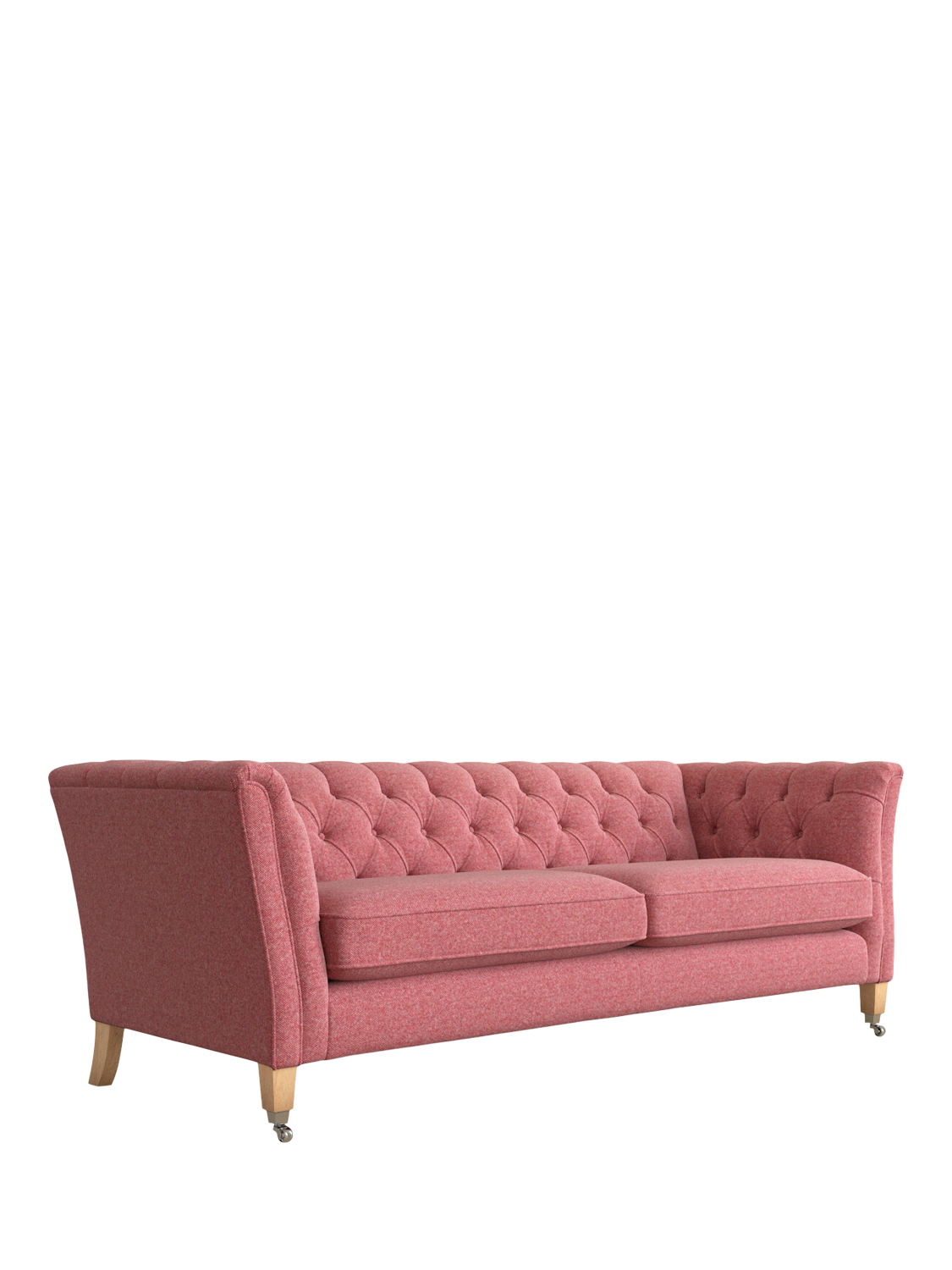 Chatsworth Range, Laura Ashley Chatsworth Grand 4 Seater Sofa, Oak Leg, Anneliese Rosewood Red
