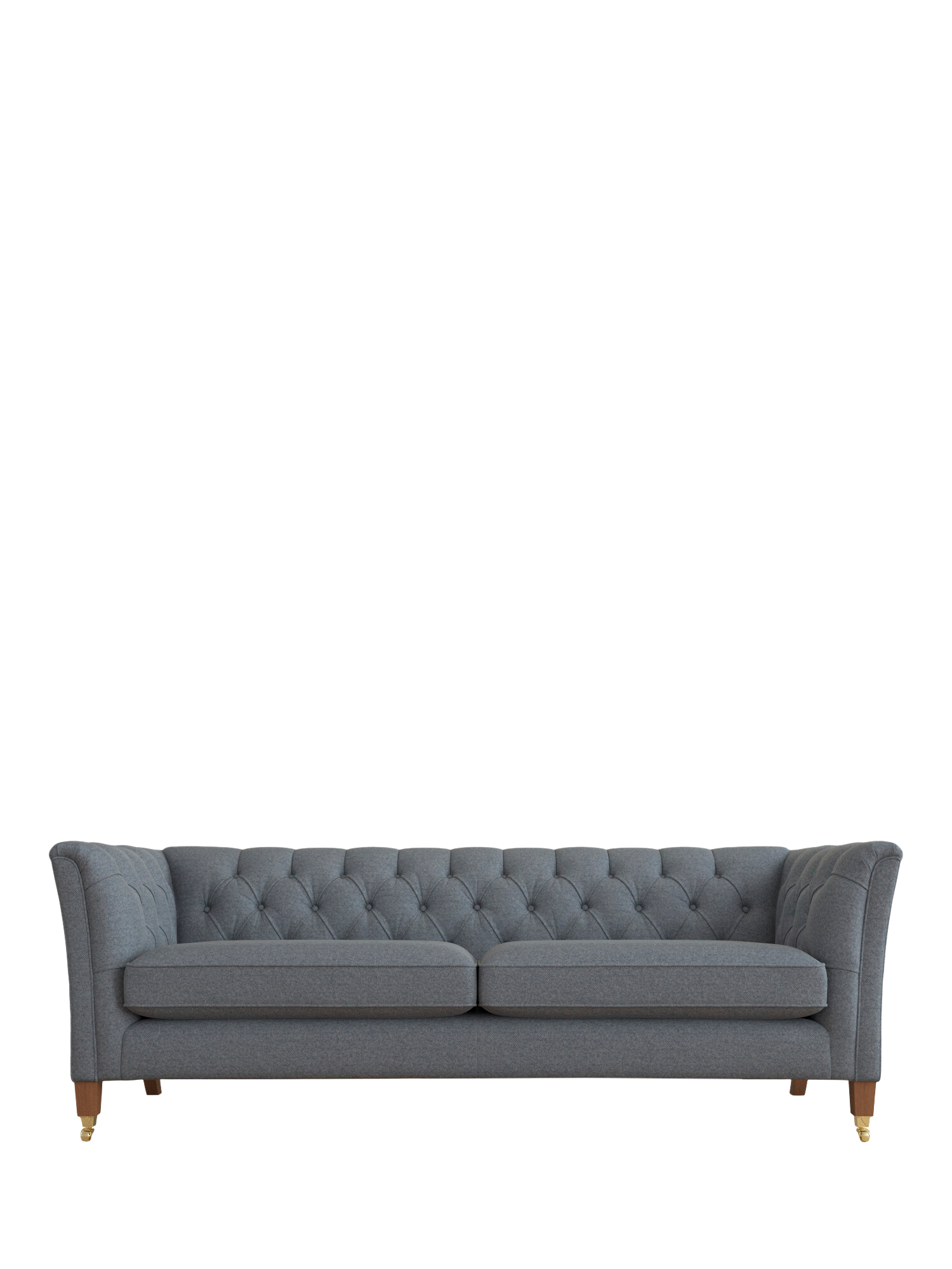 Chatsworth Range, Laura Ashley Chatsworth Grand 4 Seater Sofa, Teak Leg, Anneliese Midnight Blue