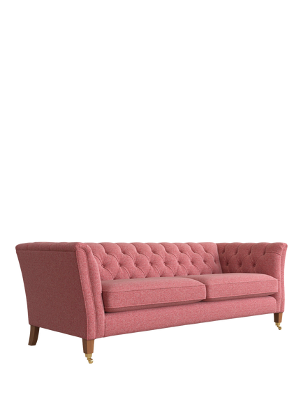 Laura Ashley Chatsworth Grand 4 Seater Sofa, Teak Leg, Anneliese Rosewood Red