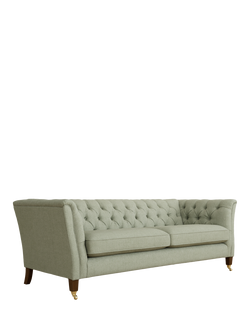 Laura Ashley Chatsworth Grand 4 Seater Sofa, Teak Leg, Anneliese Sage