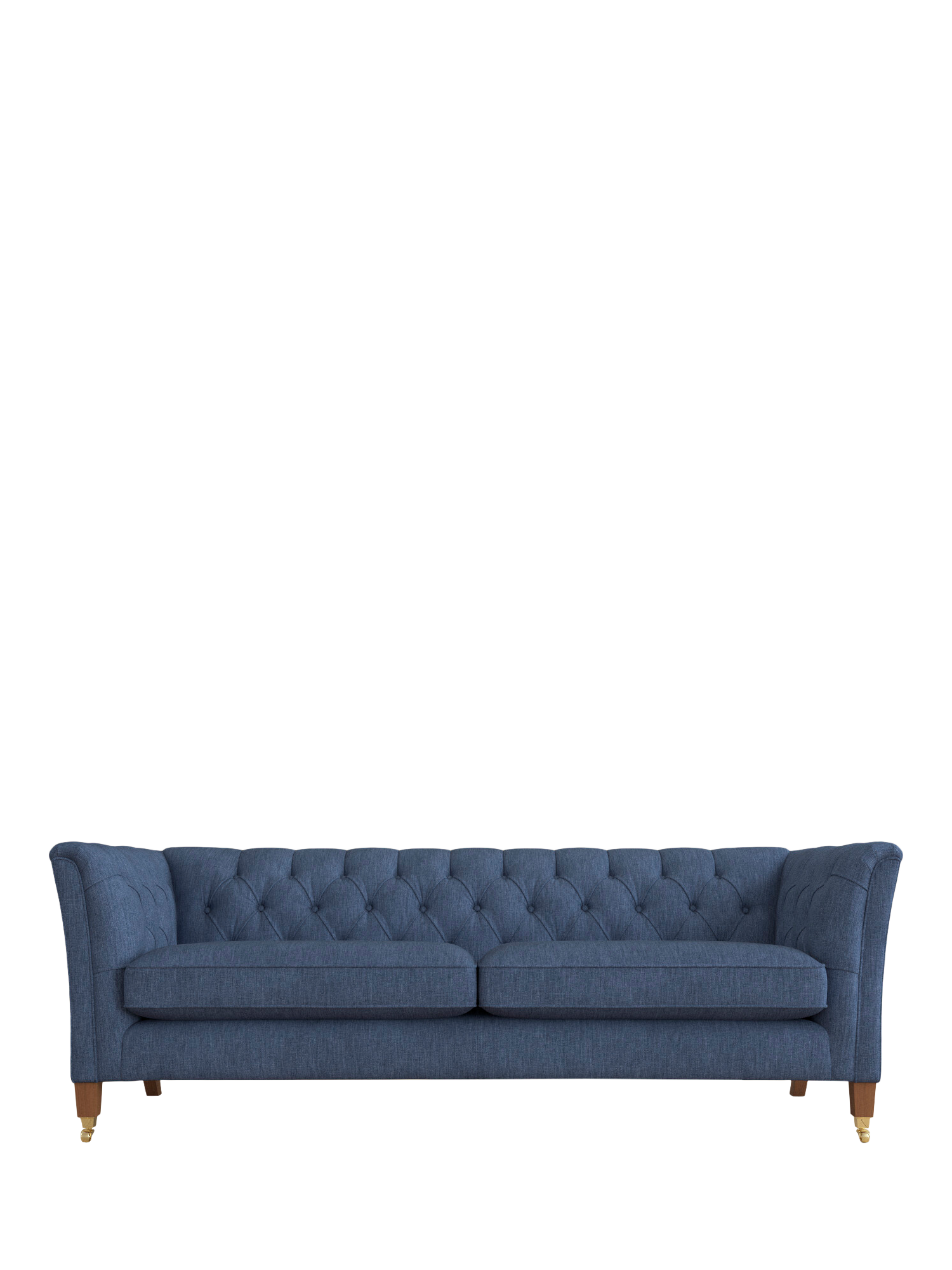 Chatsworth Range, Laura Ashley Chatsworth Grand 4 Seater Sofa, Teak Leg, Bainton Midnight Navy