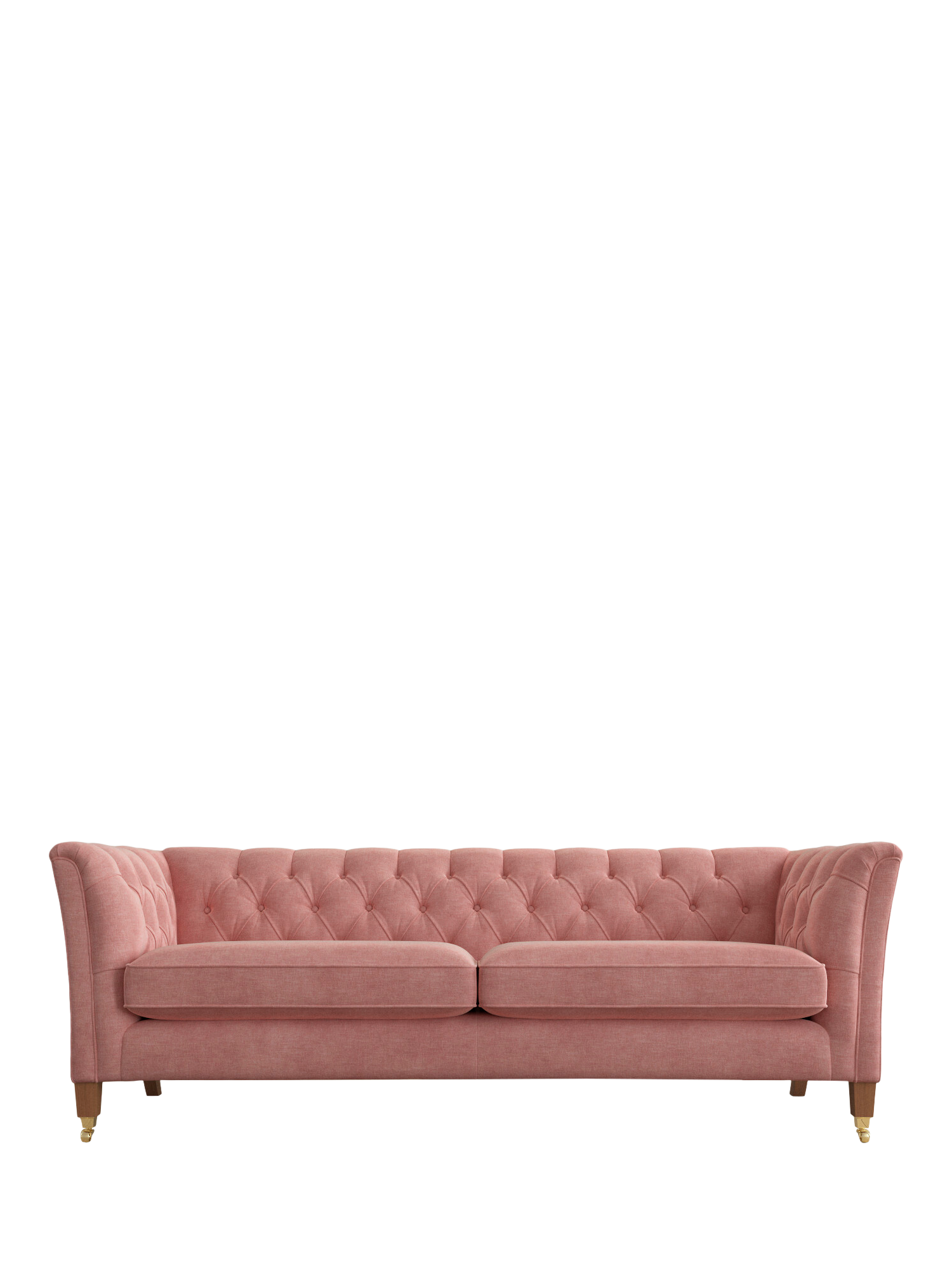 Chatsworth Range, Laura Ashley Chatsworth Grand 4 Seater Sofa, Teak Leg, Bainton Old Rose Pink