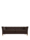 Laura Ashley Chatsworth Grand 4 Seater Sofa, Teak Leg, Harley Chestnut Brown