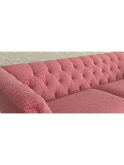 Laura Ashley Chatsworth Large 3 Seater Sofa, Oak Leg - view 2, Anneliese Rosewood Red