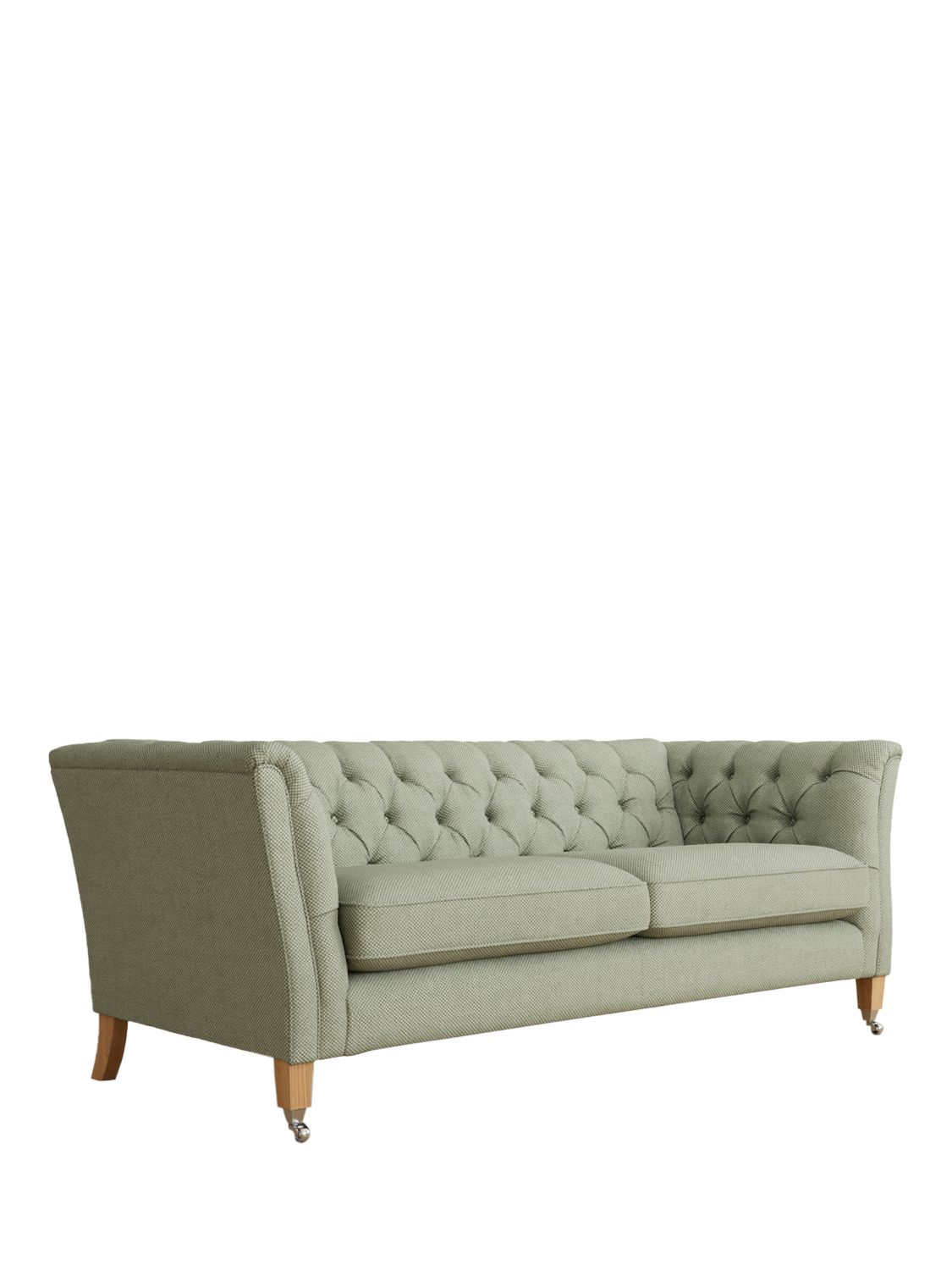 Chatsworth Range, Laura Ashley Chatsworth Large 3 Seater Sofa, Oak Leg, Anneliese Sage