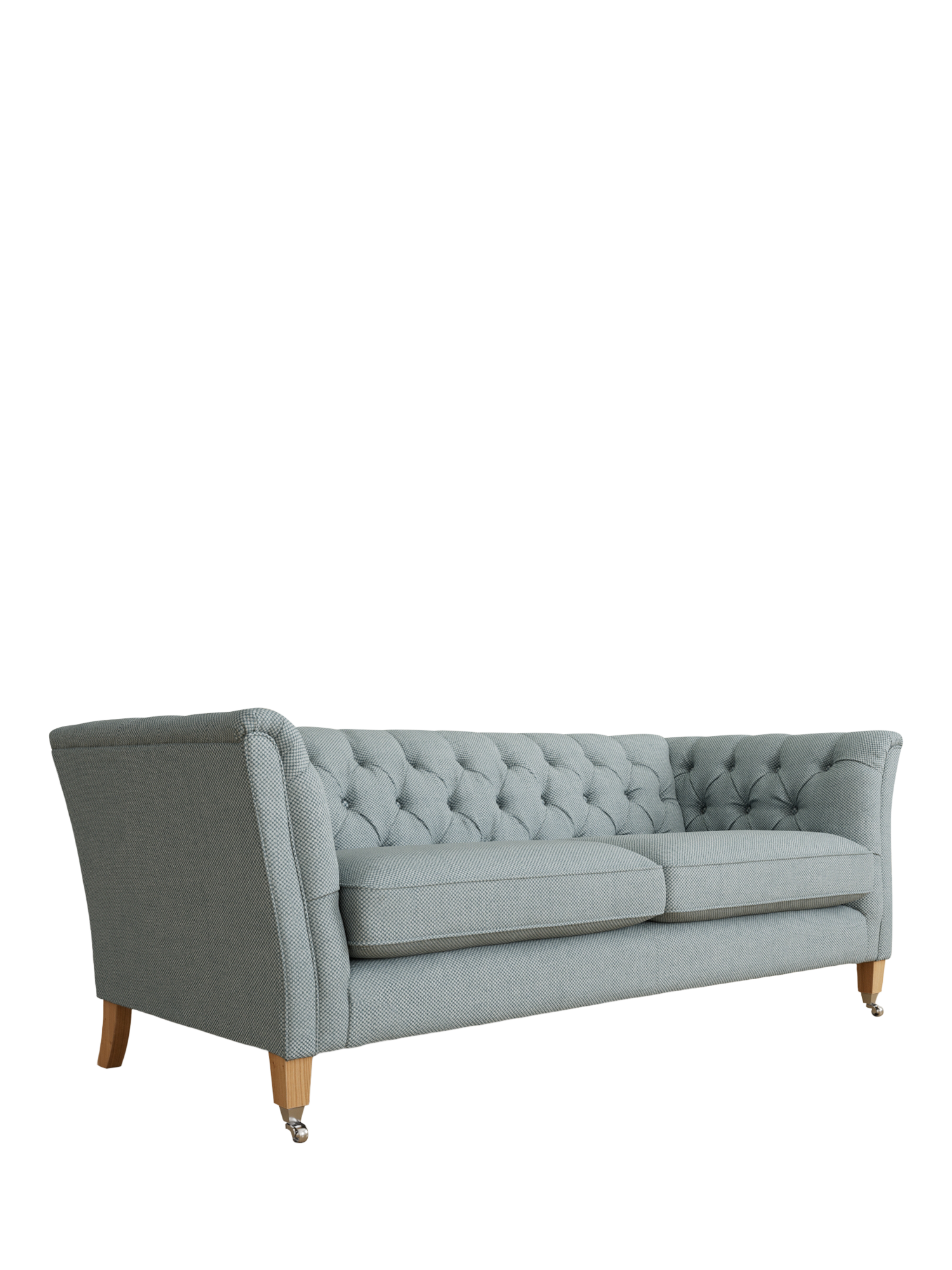 Chatsworth Range, Laura Ashley Chatsworth Large 3 Seater Sofa, Oak Leg, Anneliese Seaspray