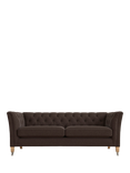Laura Ashley Chatsworth Large 3 Seater Sofa, Oak Leg, Harley Chestnut Brown