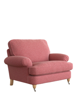 Laura Ashley Beaumaris Snuggler, Oak Leg, Anneliese Rosewood Red