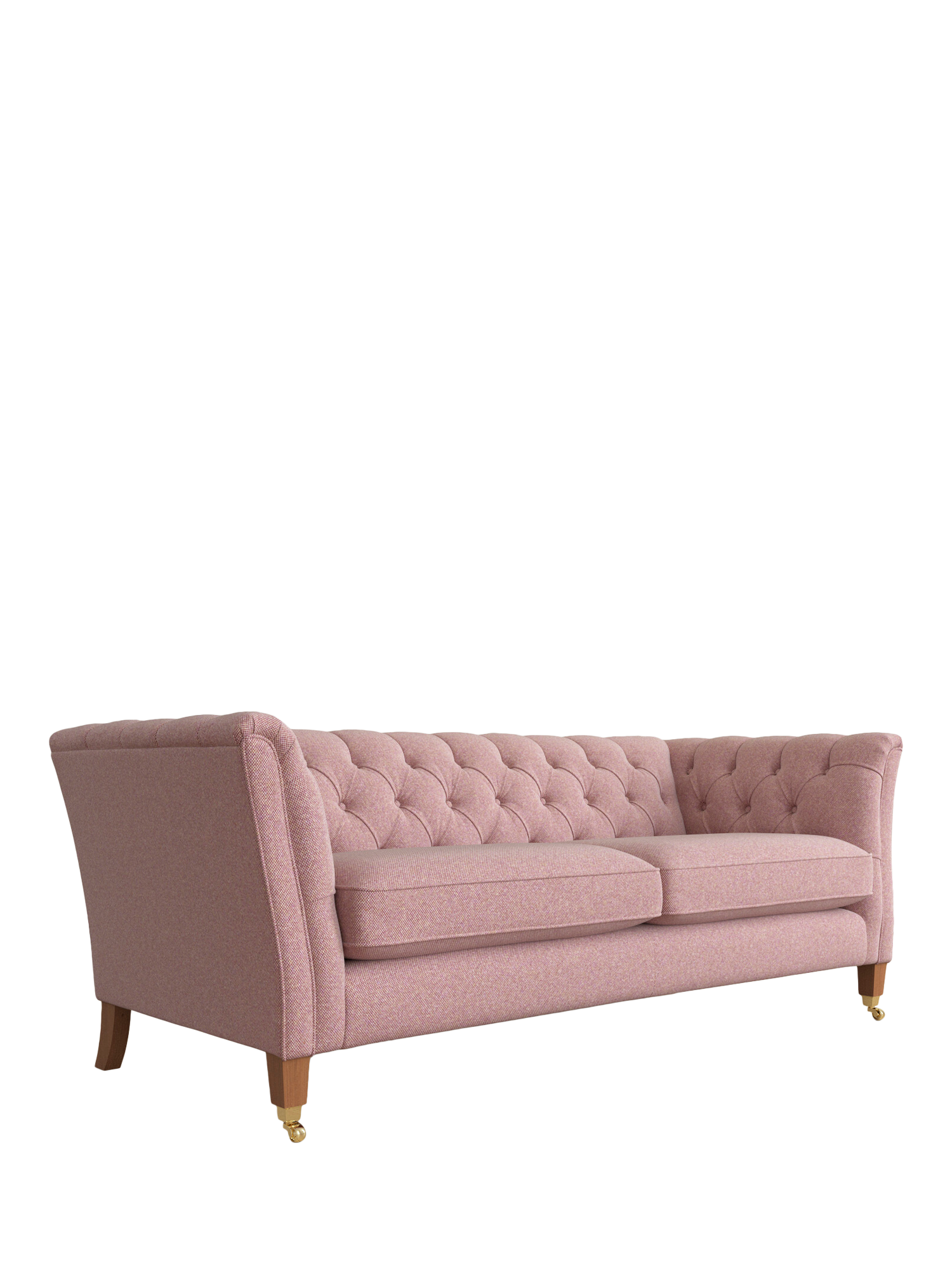 Chatsworth Range, Laura Ashley Chatsworth Large 3 Seater Sofa, Teak Leg, Anneliese Grape Purple