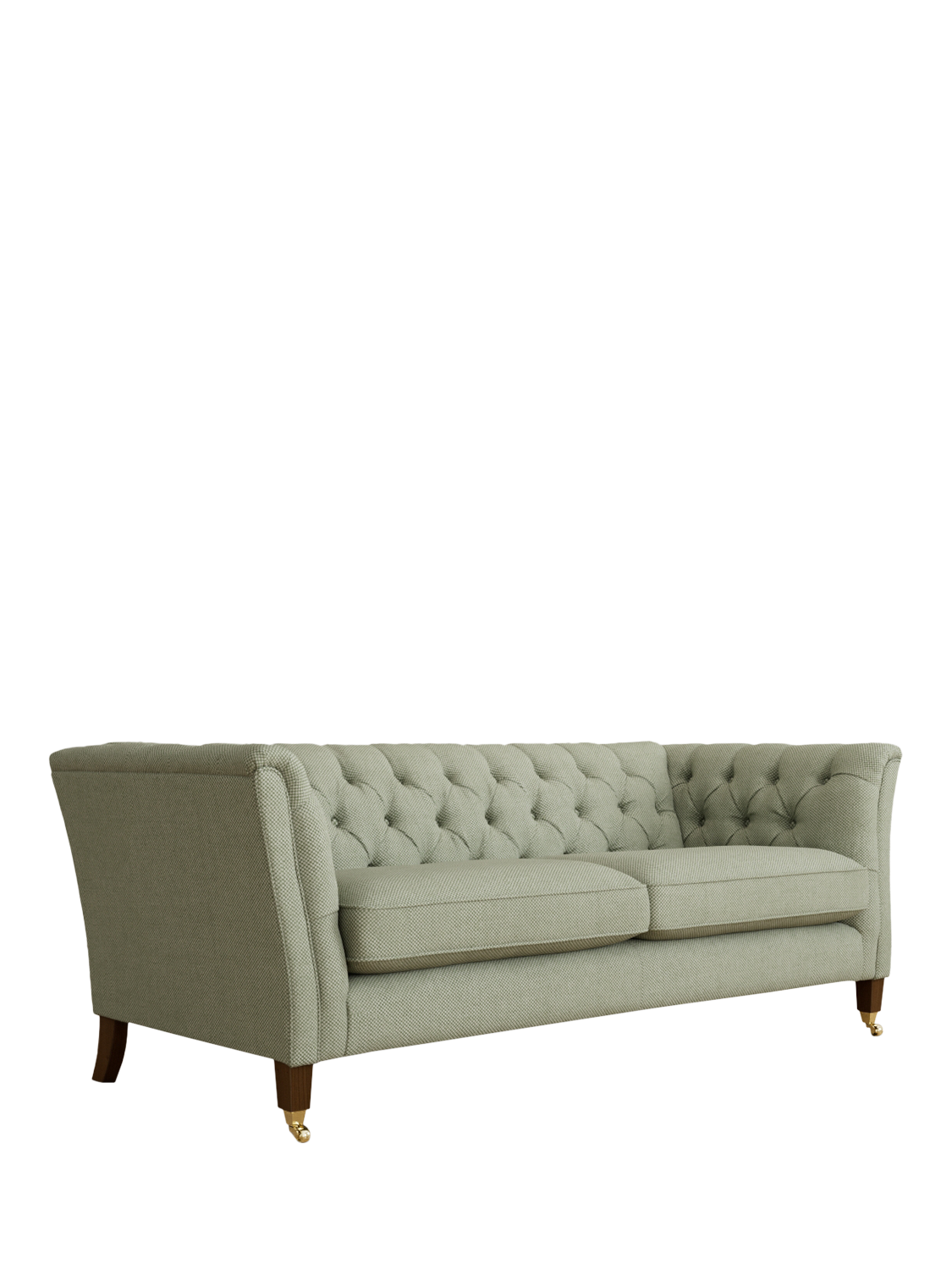 Chatsworth Range, Laura Ashley Chatsworth Large 3 Seater Sofa, Teak Leg, Anneliese Sage