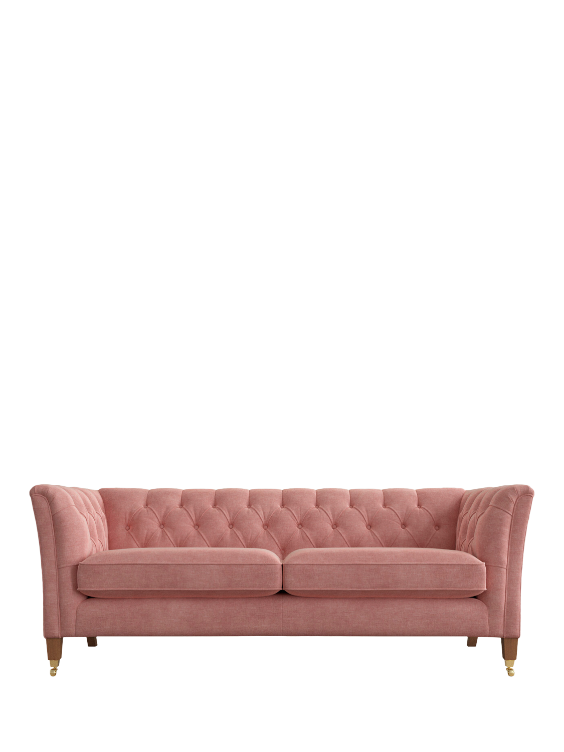 Chatsworth Range, Laura Ashley Chatsworth Large 3 Seater Sofa, Teak Leg, Bainton Old Rose Pink
