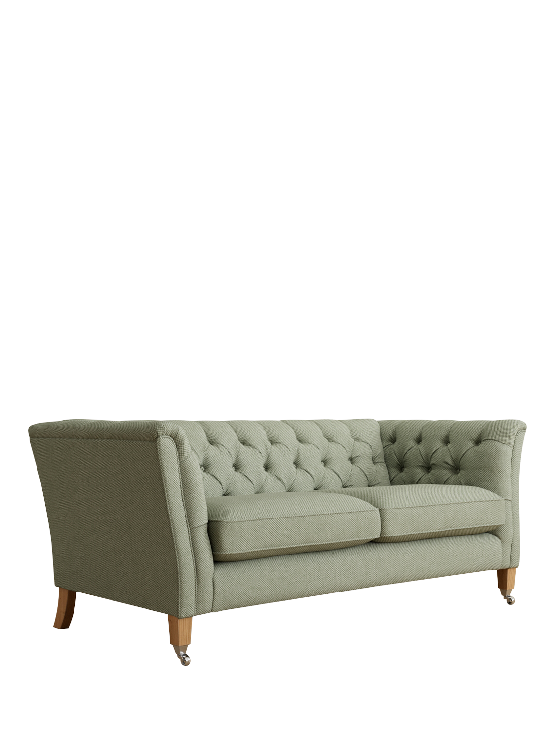 Chatsworth Range, Laura Ashley Chatsworth Medium 2 Seater Sofa, Oak Leg, Anneliese Sage
