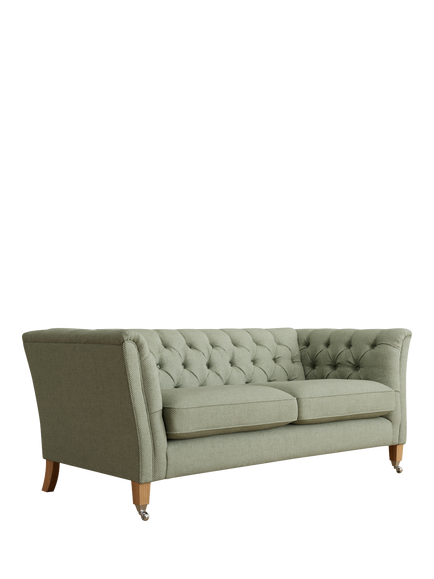 Laura Ashley Chatsworth Medium 2 Seater Sofa, Oak Leg, Anneliese Sage