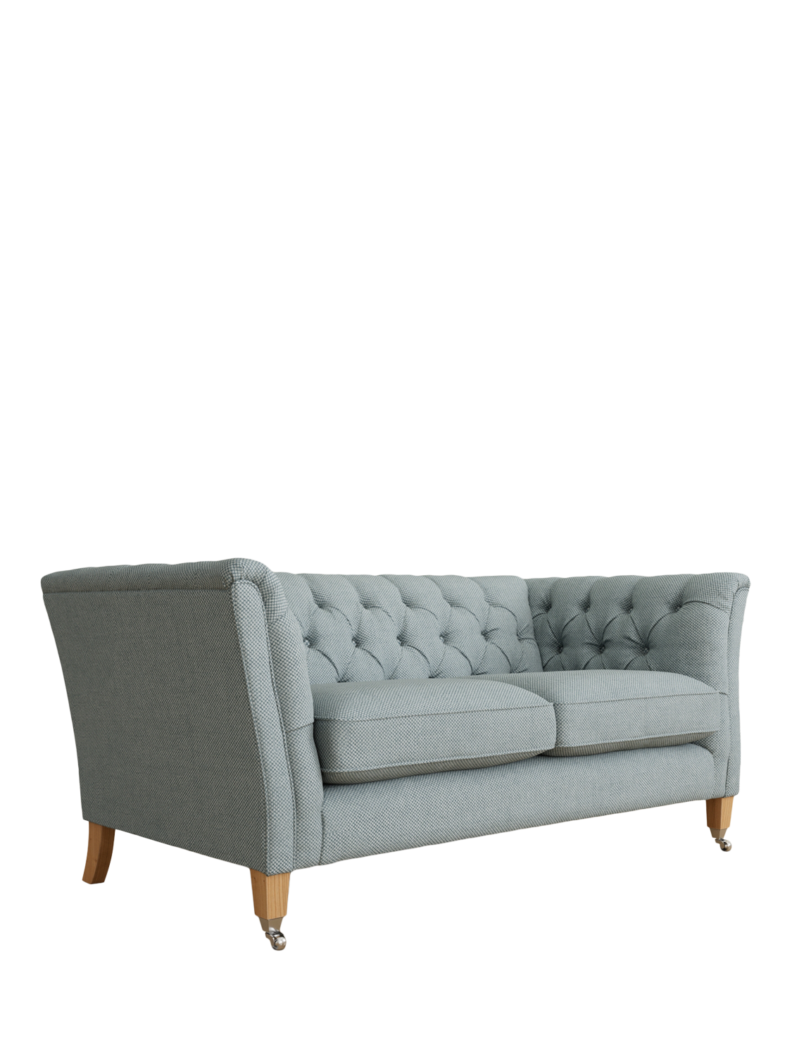 Chatsworth Range, Laura Ashley Chatsworth Medium 2 Seater Sofa, Oak Leg, Anneliese Seaspray