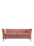 Laura Ashley Chatsworth Medium 2 Seater Sofa, Oak Leg, Bainton Old Rose Pnk