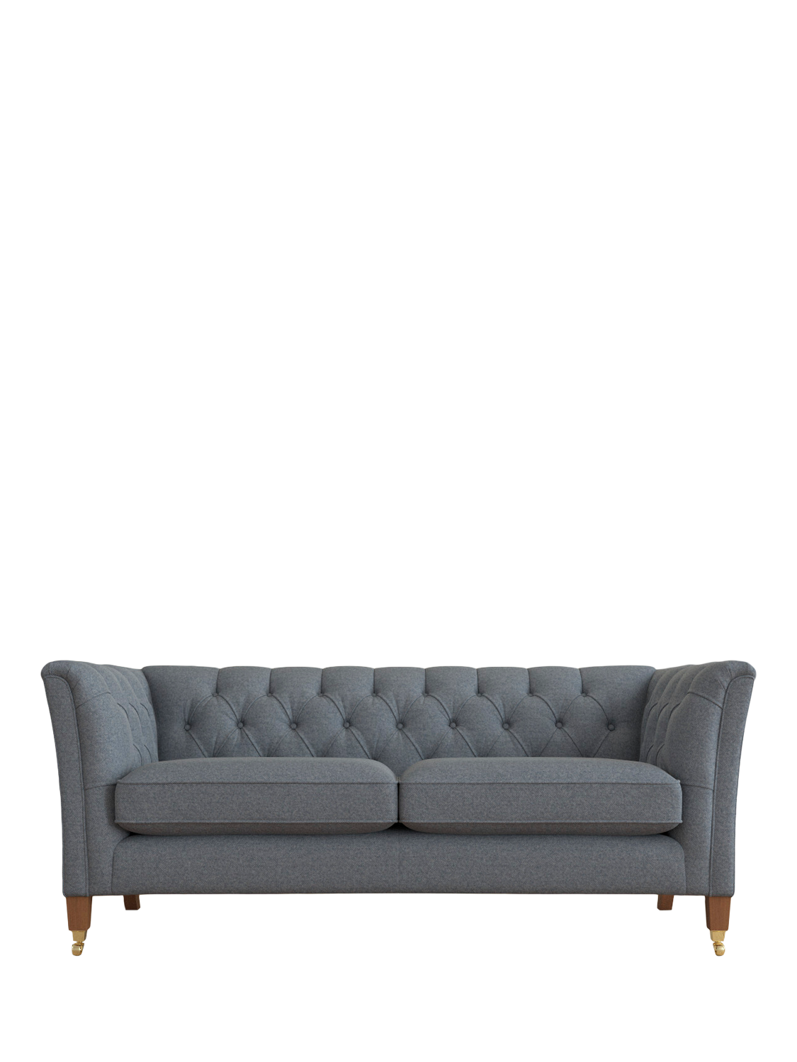 Chatsworth Range, Laura Ashley Chatsworth Medium 2 Seater Sofa, Teak Leg, Anneliese Midnight Blue