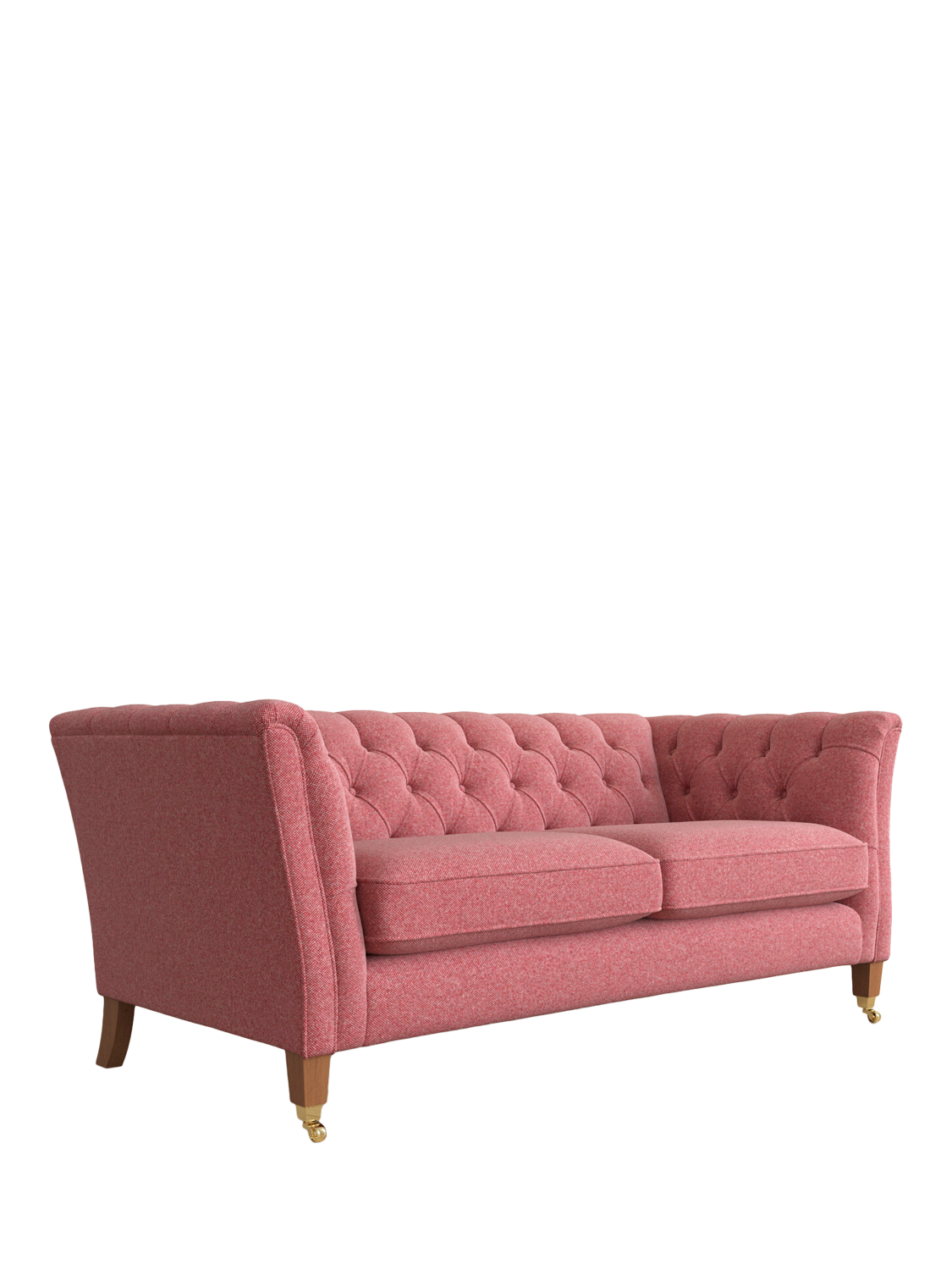Chatsworth Range, Laura Ashley Chatsworth Medium 2 Seater Sofa, Teak Leg, Anneliese Rosewood Red